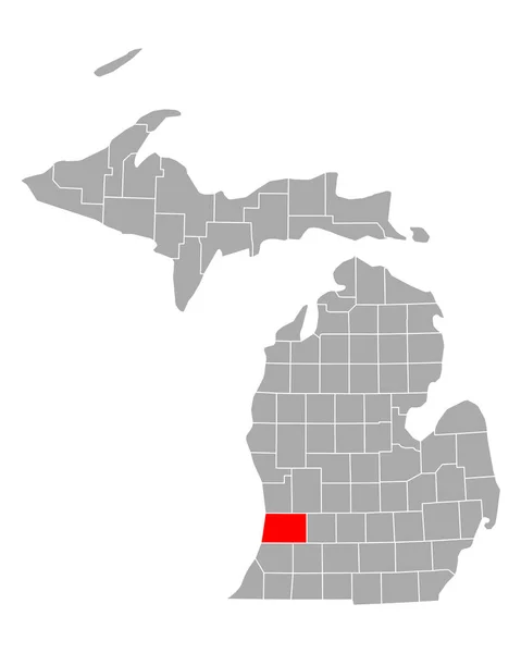 Mapa Alleganu Michigan — Wektor stockowy