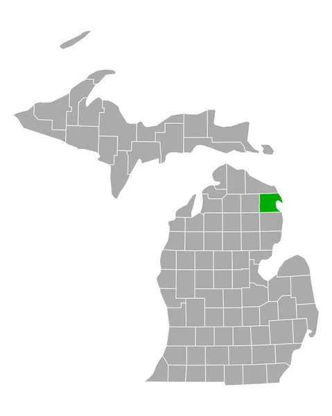 Carte Alpena Michigan — Image vectorielle
