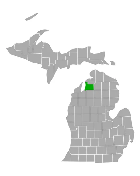 Mapa Antenas Michigan —  Vetores de Stock