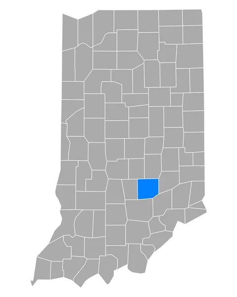 Karte Von Bartholomäus Indiana — Stockvektor