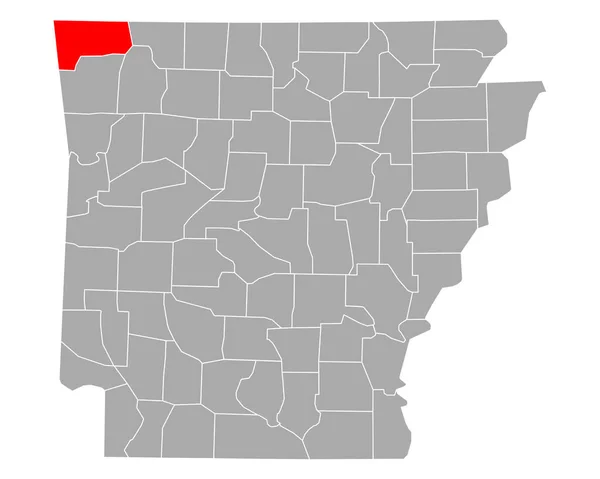 Mapa Impressoras Computador Arkansas —  Vetores de Stock