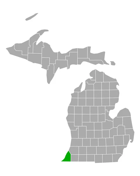 Mapa Berrien Michigan — Archivo Imágenes Vectoriales