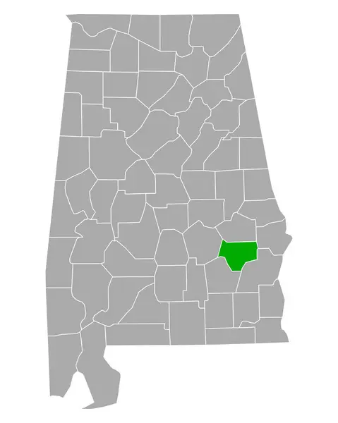 Mapa Bullocka Alabamie — Wektor stockowy