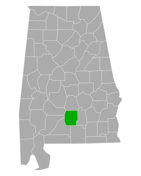 Alabama Daki Uşak Haritası — Stok Vektör