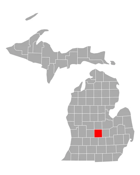 Mapa Clinton Michigan — Archivo Imágenes Vectoriales