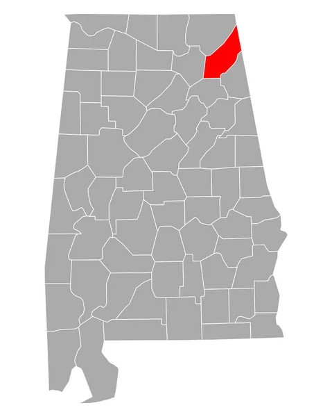 Mapa Dekalb Alabama — Vetor de Stock