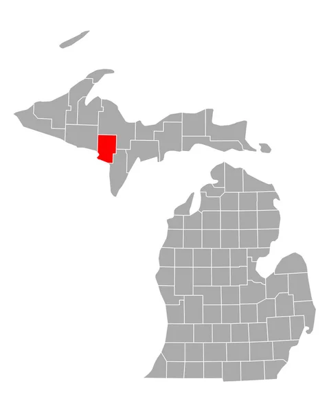 Carte Dickinson Michigan — Image vectorielle