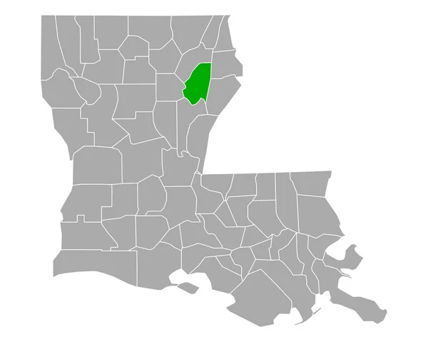 Kaart Van Franklin Louisiana — Stockvector