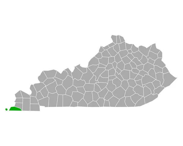 Mapa Frigoríficos Kentucky — Vetor de Stock