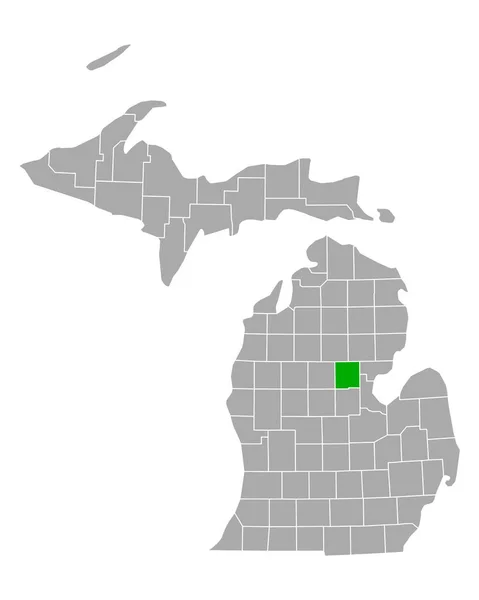 Karte Von Gladwin Michigan — Stockvektor