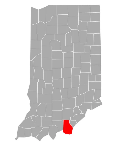 Mapa Harrison Indiana — Vector de stock