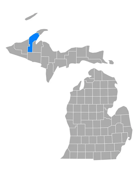 Mapa Houghton Michigan — Vetor de Stock