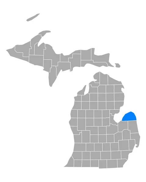 Mapa Cabeleireiros Michigan — Vetor de Stock