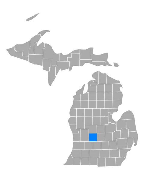 Karte Von Ionia Michigan — Stockvektor