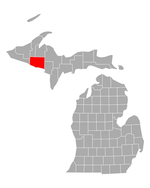 Mapa Ferro Ondulado Michigan — Vetor de Stock
