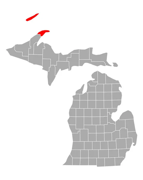Mapa Chaveiros Michigan — Vetor de Stock