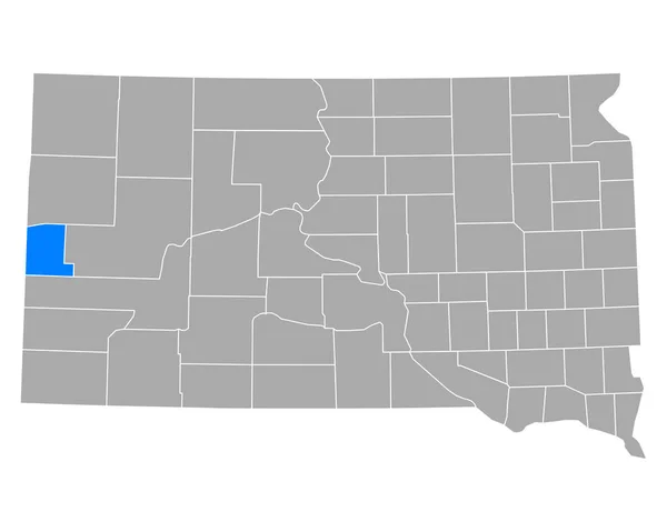 Mapa Lawrence Dakota Del Sur — Archivo Imágenes Vectoriales