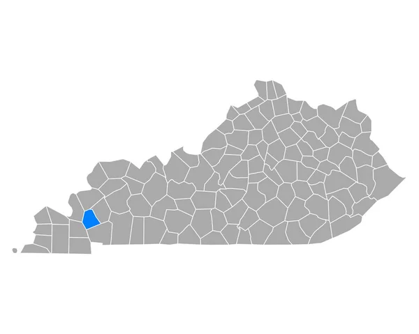 Kaart Van Lyon Kentucky — Stockvector