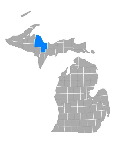 Marquette Térképe Michigan Helységben — Stock Vector