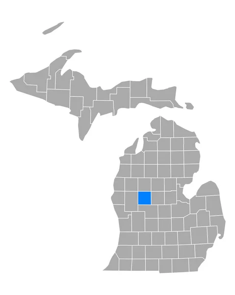 Carte Mecosta Michigan — Image vectorielle