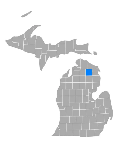 Karte Von Montmorency Michigan — Stockvektor