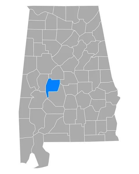 アラバマ州のペリー地図 — ストックベクタ