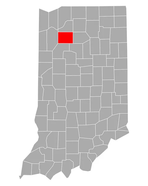 Kaart Van Pulaski Indiana — Stockvector