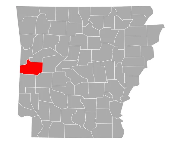 Mapa Scott Arkansas — Archivo Imágenes Vectoriales