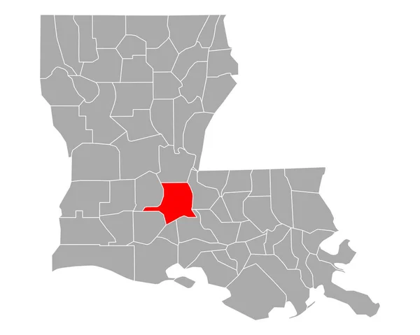 Carte Landry Louisiane — Image vectorielle