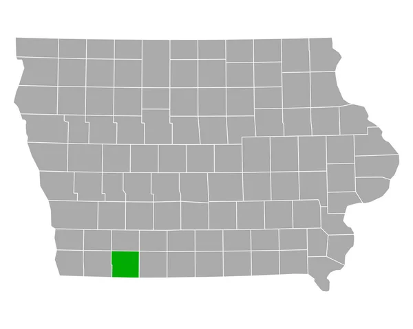 Iowa Daki Taylor Haritası — Stok Vektör