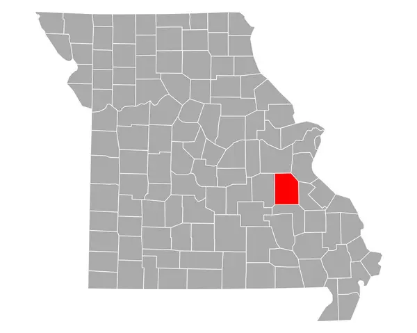 Mapa Washingtonu Missouri — Stockový vektor