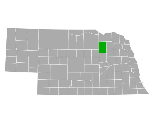 Mapa Antenas Nebraska — Vetor de Stock