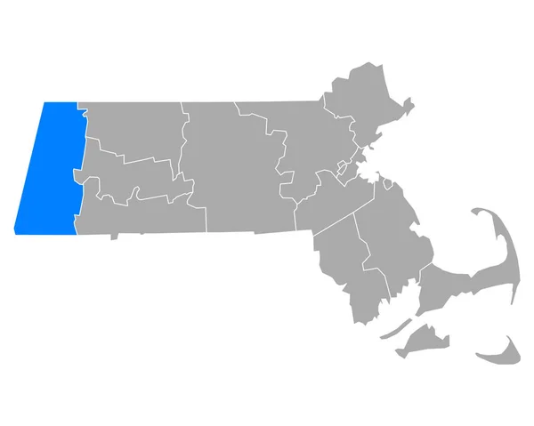 Peta Berkshire Massachusetts - Stok Vektor