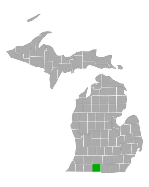 Michigan Şube Haritası — Stok Vektör