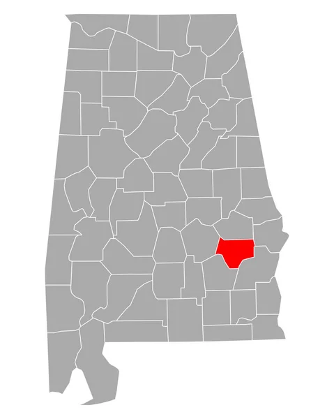 Mappa Bullock Alabama — Vettoriale Stock