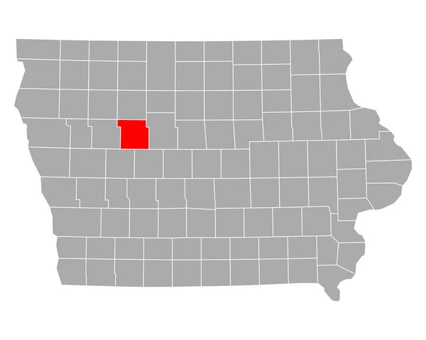 Mapa Calhoun Iowa — Archivo Imágenes Vectoriales