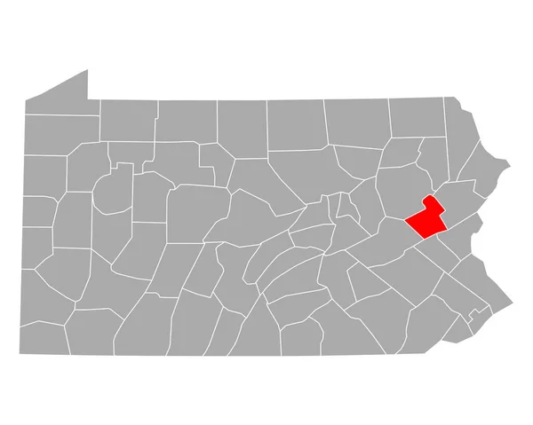 Kaart Van Carbon Pennsylvania — Stockvector