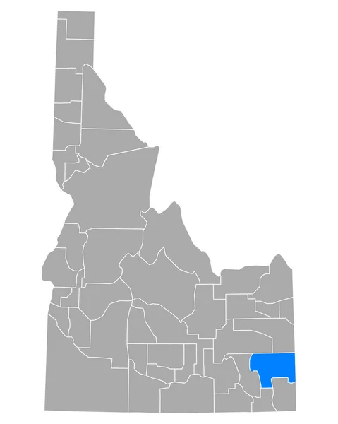 Mapa Caribou Idaho — Vector de stock