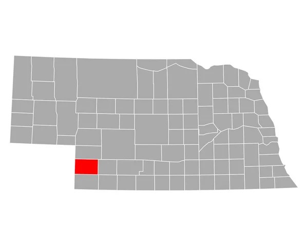 Mapa Perseguição Nebraska — Vetor de Stock