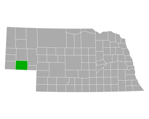 Mapa Queimadores Nebraska — Vetor de Stock