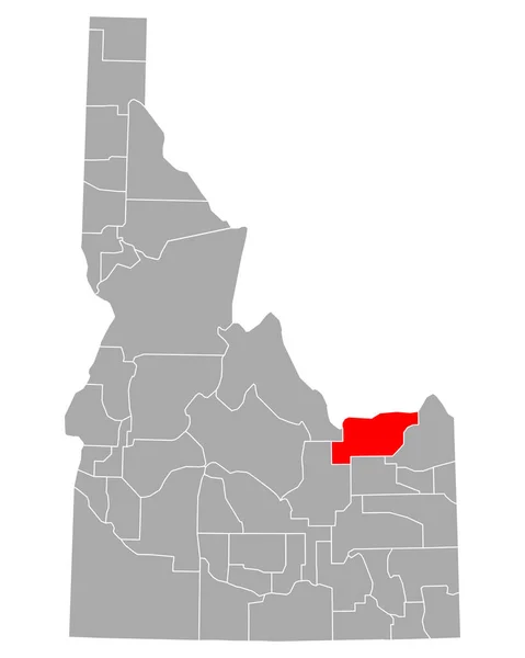 Mapa Clark Idaho — Vector de stock