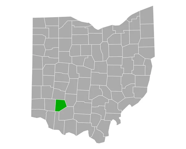 Mapa Clínicas Odontológicas Ohio —  Vetores de Stock