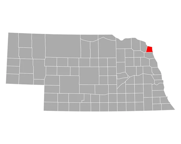 Mapa Dacota Nebraska — Vetor de Stock