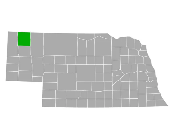 Karte Von Dawes Nebraska — Stockvektor