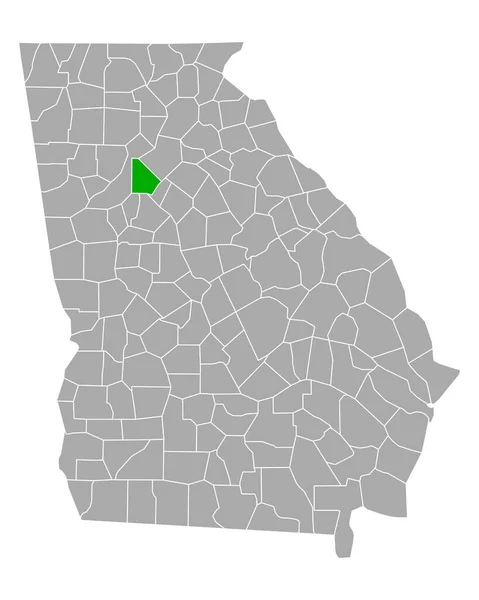 Mapa Dekalb Geórgia —  Vetores de Stock