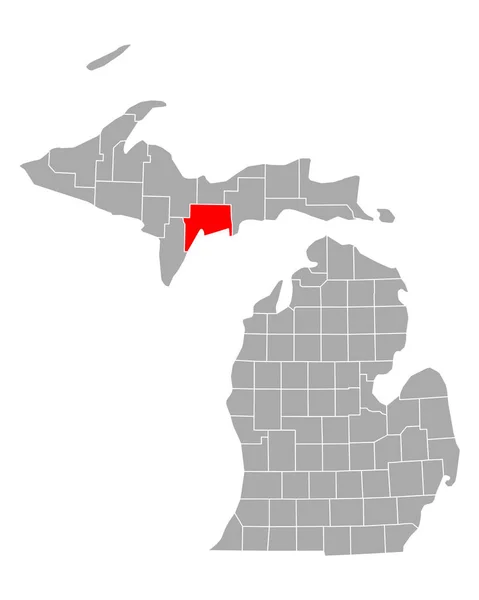 Mapa Delta Michigan — Vetor de Stock