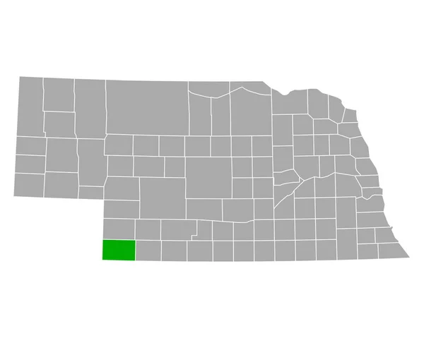 Mappa Dundy Nebraska — Vettoriale Stock