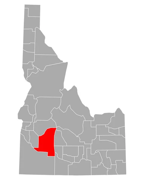 Mapa Elmore Idaho — Vector de stock