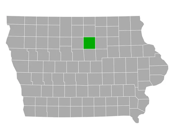 Mapa Franklina Iowa — Wektor stockowy