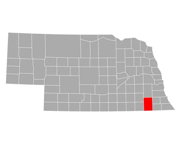 Mapa Gage Nebraska — Archivo Imágenes Vectoriales